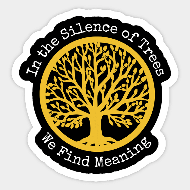 In The Silence Of Trees Sticker by Prints of England Art